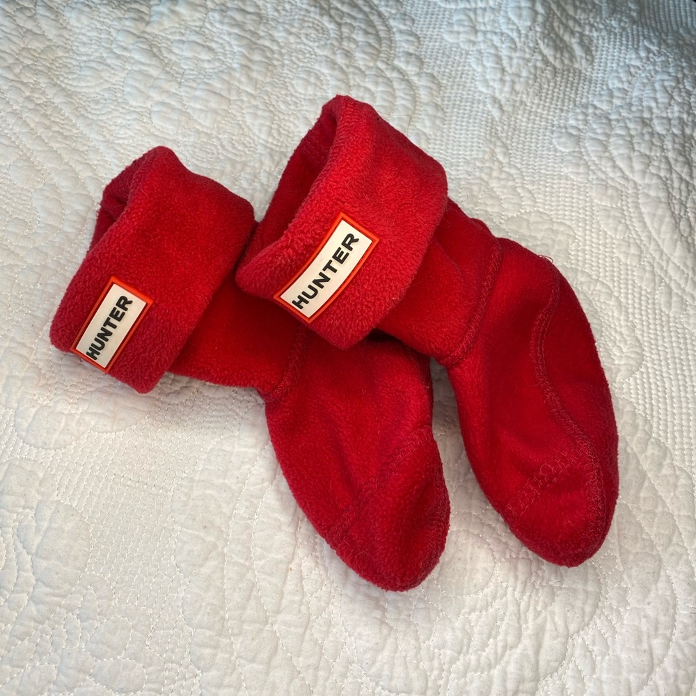 Hunter Toddler Red Fleece Socks Size XS (US 5-7)